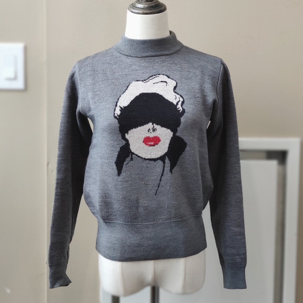 G.V.G.V Jaguard bottle neck knit